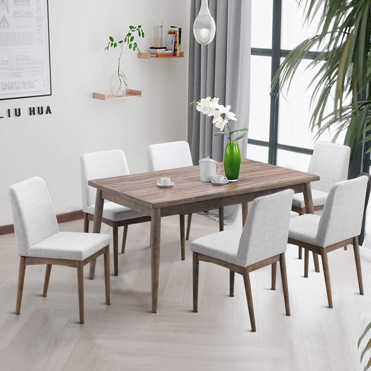 Giantex Dining Table Kitchen Dining Room Table Mid Century ...