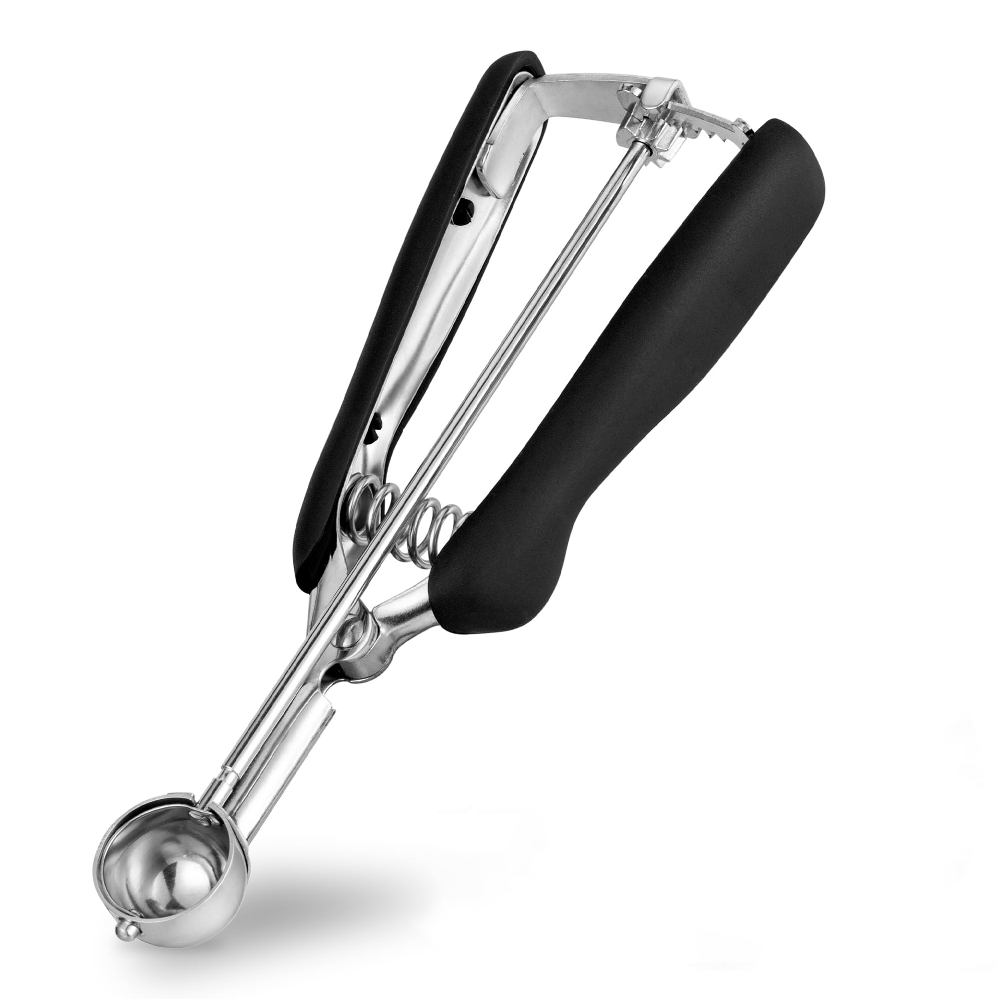 TJ POP Mini Cookie Scoop 2,5cm – Stainless Steel Ice Cream Scoop 5ml with Easy Trigger Release, Good Grip for Mini Ice Cream, Cookies, Melon Balls, Meatballs and Mashed Potato, 1 TSP