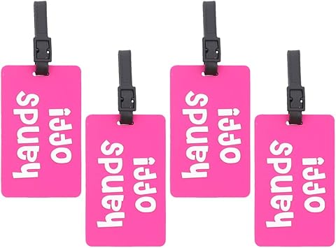 hot pink luggage tag