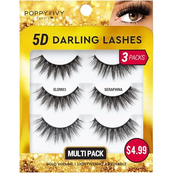ひよこ　BONNY LASHES 2個セット Amazon.com: Poppy & Ivy 5D Darling Lashes - 4 Pairs (Luna)