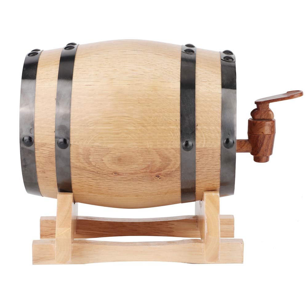 Armadietto Per Bottiglie A Forma Di Botte In Legno | Portabottiglie Rustico | Per Vino, Whisky | Idea Regalo - Foto 6