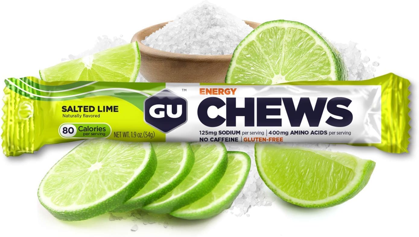 GU Energy Chews Double-Serving Sleeve, Assorted Flavors, 1.9 oz, Pack of 18: Health & Personal Care