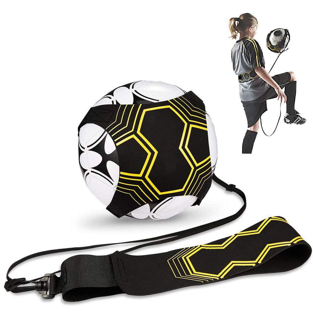 Buchklassiker Football/Volleyball/Rugby Trainer, Solo Practice Training Aid Control Skills Adjustable Waist Belt for Kids and Adults Football Kick Trainer, Soccer Training Belt