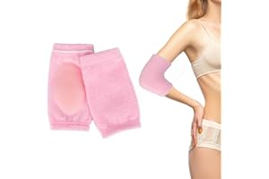 Gjinxi 1 Pair Gel Elbow Sleeves for Women, Soft Gel Elbow Pads for SPA Moisturizing Dry Cracked Skin Care, Cover Heel Socks Elbow Sleeves, Elbow Pads for Pain, Calloused and Reduce Wear