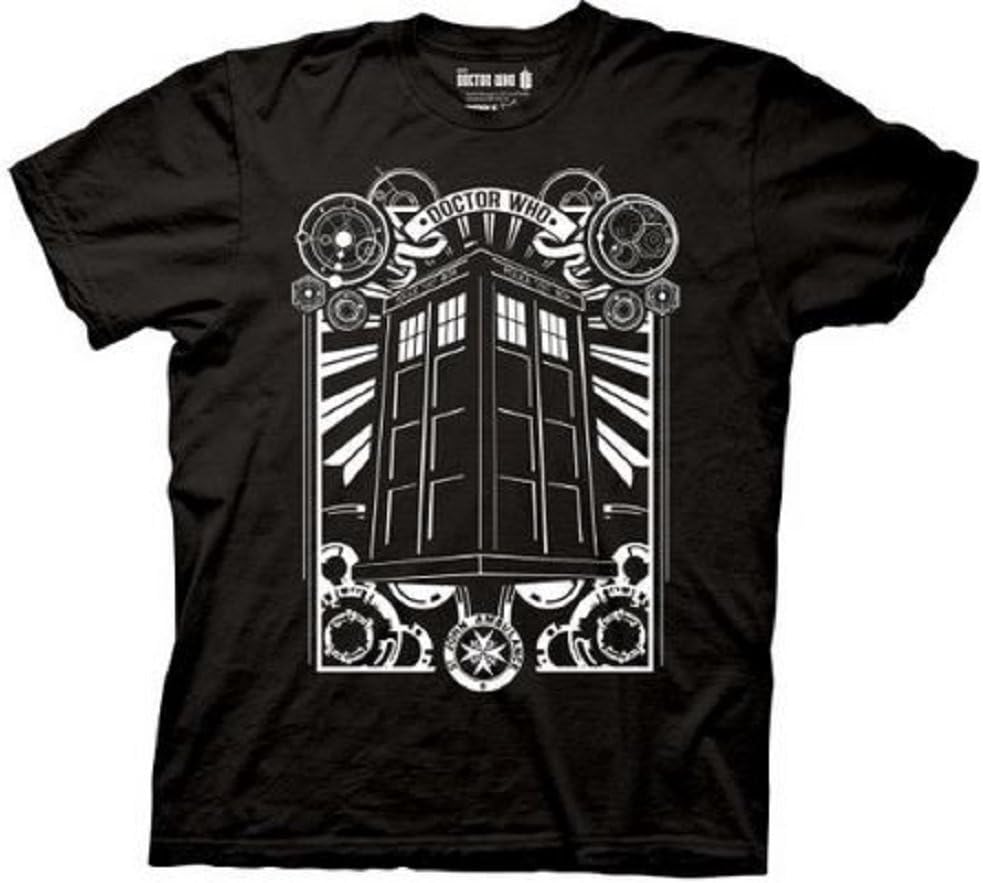 Doctor Who Deco Tardis Poster Adult T-shirt
