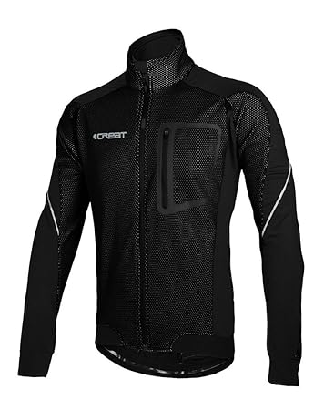 iCREAT Herren Jacke Air Jacket Winddichte Wasserdichte Lauf- Fahrradjacke MTB Mountainbike Jacket Visible reflektierend, Flee