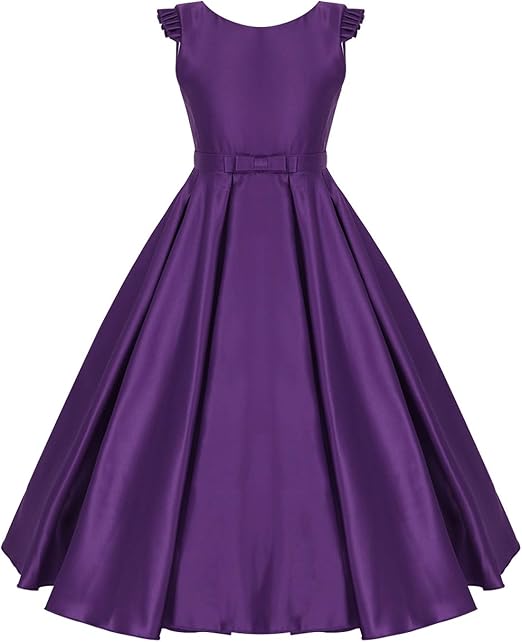 amazon purple flower girl dresses