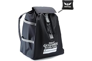 MYQ MOYAQI MOYAQI Stroller Travel Bag for Airplane, Gate Check Bag Backpack with Durable Nylon,Adjustable Carry Straps,Infant Carriers & Booster Seats (Black)