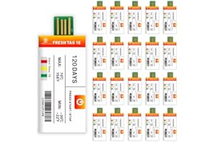 FRESHLIANCE FOCUS ON FRESH AND SAFE LIFE ONLY Freshliance Temperature Data Logger Recorder, Disposable USB Temperature Loggers Cover 120 Days, High Accuracy 20000 Points with PDF CSV Reports, for Fresh Transportation Fresh Tag 1E, 20packs