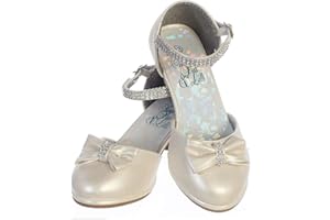 Swea Pea & Lilli Bella Silver Shoe w/Low Heel & Rhinestone Strap