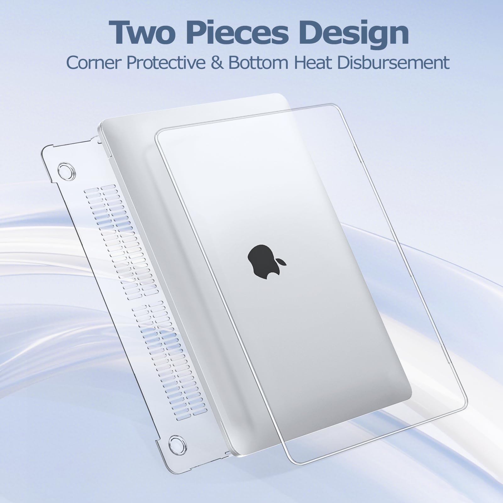 MOSISO Compatible with MacBook Pro 13 inch Case M2 2025, 2024, 2023, 2022-2016 A2338 M1 A2251 A2289 A2159 A1989 A1708 A1706, Plastic Hard Shell&Keyboard Cover&Screen Film&Storage Bag, Crystal Clear