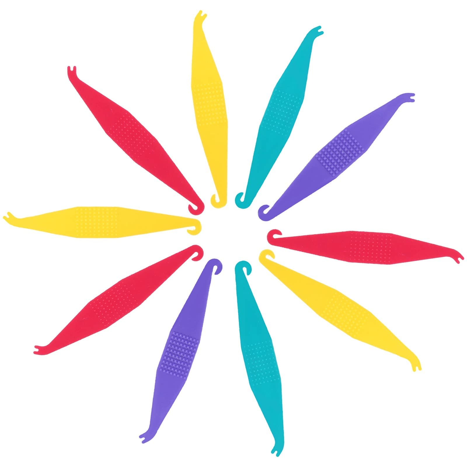 Clyhon Pack of 10 Orthodontic Elastic Disposable Plastic Braces for Braces Material Placement Removal Tools Elastic Rope Hook Elastic Hook Orthodontic