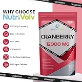 NutriVolv Cranberry 12000mg Tablets 120 Non Alcoholic Gluten Free view 2