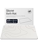 ZIKIBL Stone Bath Mat Diatomaceous Earth Shower Mat
