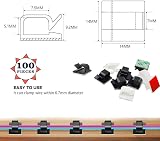 Sukudon 100 Pcs Black Self-Adhesive Cable Clips Wire Management Holder Organizer view 7