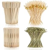 400 Cocktail Picks Bamboo Skewers for Appetizers,Fancy Toothpicks for Appetizers 4.7"Eco-Friendly Cocktail Toothpicks for Food Sticks Party Drinks,Food Picks for Charcuterie Boards Accessories