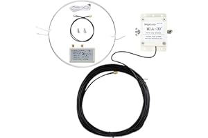 DMGICPRO MLA-30+ Loop Antenna,0.5-30MHz Active Receiving Antenna,MLA-30 Plus Loop Antenna for HA SDR Short Medium Wave Radio,with 10m Feeder,Built-in Low Noise Amplifier,for Rooftop,Balcony