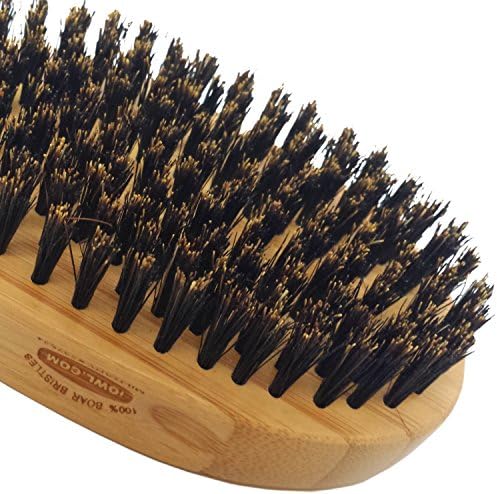 Beard Brush for Men - Handmade with Genuine Boar Bristles &amp; All Natural Bamboo Wood - Reduces Itch, Conditions Hair &amp; Adds Shine - Travel Gift Box - Facial Beards Mustache &amp; Scalp Grooming Care