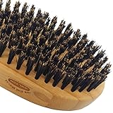 Beard Brush for Men - Handmade with Genuine Boar Bristles & All Natural Bamboo Wood - Reduces Itch, Conditions Hair & Adds Shine - Travel Gift Box - Facial Beards Mustache & Scalp Grooming Care