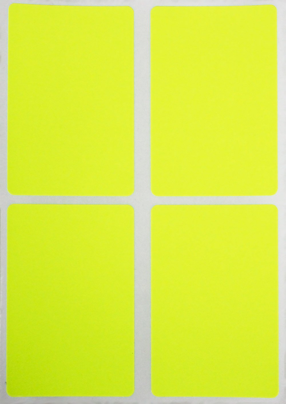 Royal Green Colored Stickers Labels Rectangular in Neon Yellow 7.5cm x 5cm inches (75 mm x 50 mm) 200 Pack