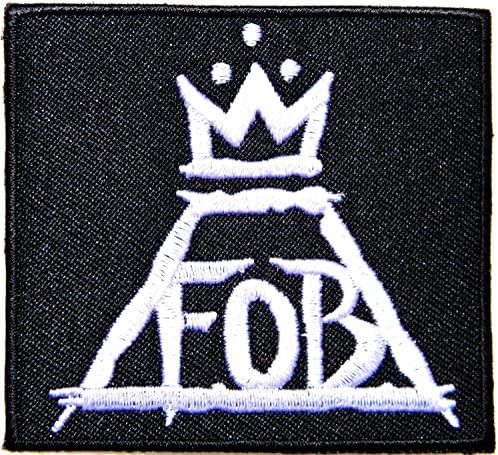 FOB FALL OUT BOY Heavy Metal Rock n Roll Punk Band Logo Music Patch Sew Iron on Embroidered Badge Sign Costume Gift