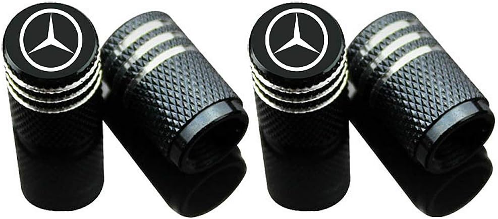 EVPRO Tire Valve Stem Caps 4 Pack Black Fit for Benz Accessories