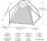 Forceatt 2 Person Tent Waterproof Windproof Lightweight Backpacking Camping Tent view 2