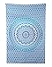 RAJRANG Mandala Tapestry for Bedroom and Living Room Decor Boho Bohemian Wall Hanging Cotton Tapestries (Blue, Ombre, 84x54 Inch, Twin size)