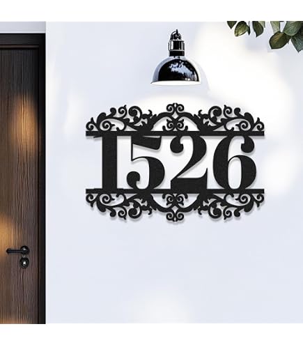 Custom House Number Plaque With Deer Design, Black Acrylic and Copper Metal Address Sign, Rustic Outdoor Home Decor, Perfect Gift for Hunter - Israel
