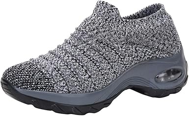 ღLILICATღ Zapatillas Deportivas de Mujer Gimnasio Zapatos Running Deportivos Fitness Correr Casual Ligero Comodos Respirable Negro Gris Azul Plata 35-42: Amazon.es: Ropa y accesorios