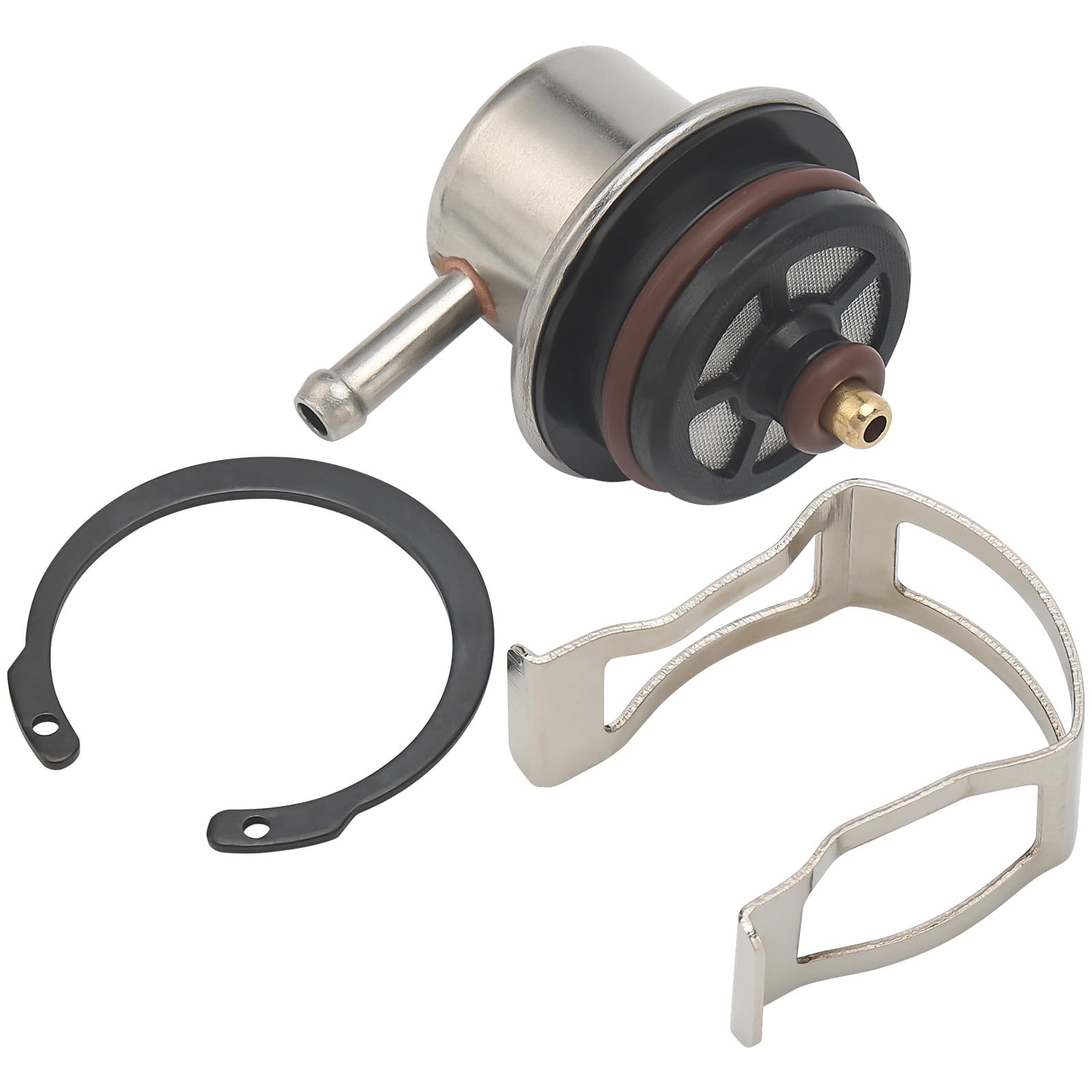 Photo 1 of 19236428 Fuel Pressure Regulator with Clip + Snap Ring 3.8BAR For Chevy Silverado Avalanche Suburban Express Tahoe Impala/GMC Sierra Yukon/Cadillac Escalade/Buick Rainier & More Replace# 217-3299