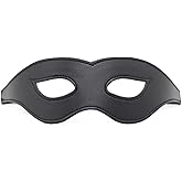 Kom Waire Black Leather Costume Eye mask Masquerade Mask for Halloween, Carnival Prom Ball And Cosplay (Black-3)