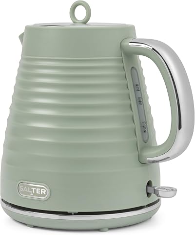 Salter Ripple Rapid Boil Kettle 3kW 1.7L Sage 360° Base Strix Filter