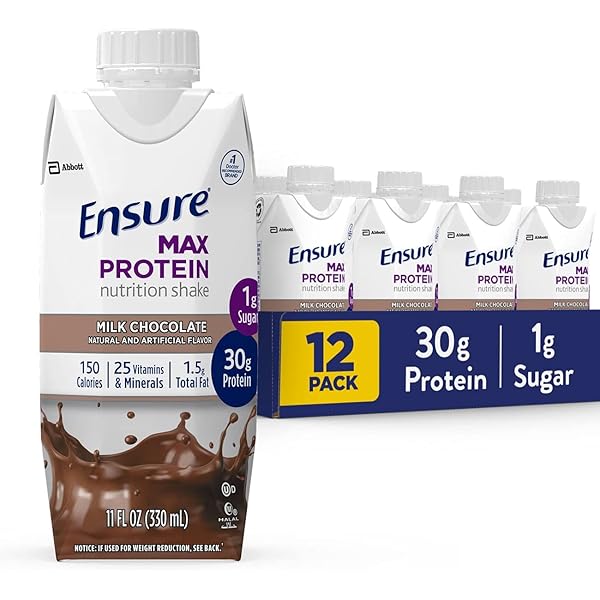 Amazon Com Ensure Plus Nutrition Shake With Fiber 16 Grams Of High Quality Protein Meal Replacement Milk Chocolate 8 Fl Oz 24 Count Everything Else