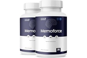 NATURE’S NUTRIWAVE MemoForce - Natural Supplement with Ginkgo Biloba, Bacopa Monnieri for Brain & Memory Support | Non-GMO, Stimulant-Fre | Made in The USA, GMP-Certified | 30 Capsules - 2 Month Supply