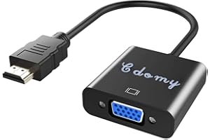 Chenduomi 1080P HDMI Male to vga Female Converter Cable Video Adapter for Computer PC HDTV Desktop Laptop Monitor Project Chr
