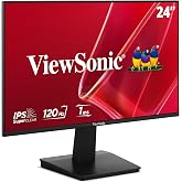 ViewSonic VA2448-MH 24 Inch 1080p Computer Monitor, IPS 120Hz Display | Variable Refresh Rate, HDMI, VGA, Eye Care, Frameless, Home Office, Laptop, PC, Macs, Anti Glare, 1ms, 300 Nits, 2W Speakers