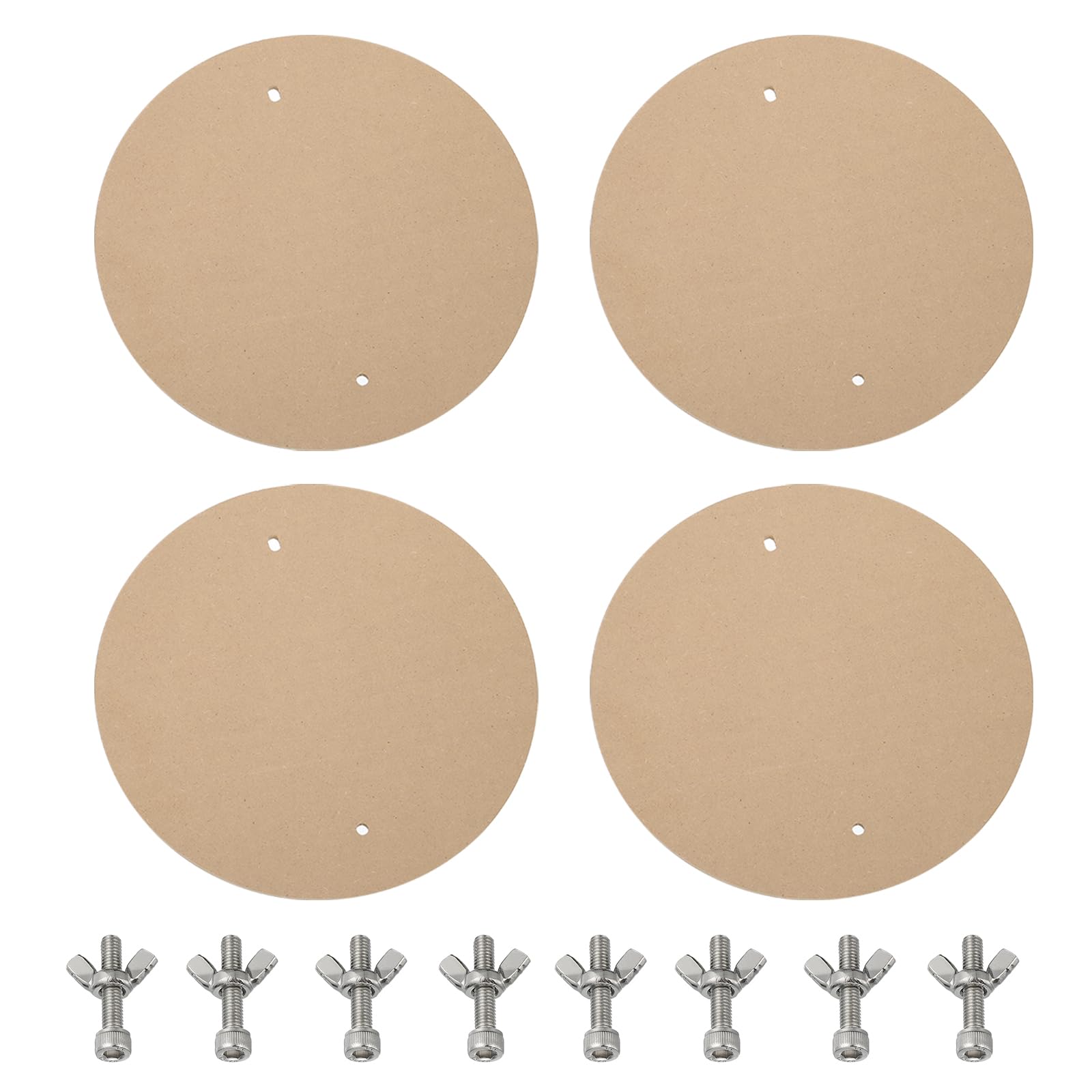 PATIKIL 12" Round Pottery Wheel Bat, 4 Set Clay Throwing Bats Apart with 10" Pin Holes for Pottery Wheels