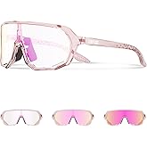 KAPVOE Photochromic Cycling Glasses for Men Women Mountain Bike Sunglasses Sports Goggles UV Protection K63