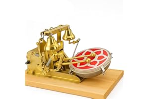 ADISHVI CREATION Small Arti Machine for House Temple Metal Automatic Aarti Machine for Home Atri Machine with Drum, Bells Adjustable Arti Tempo/Rhythm Ideal Gift for All Occasion Gold Color