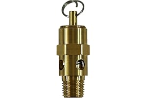 PRO-EDGE INDUSTRIAL PNEUMATICS AND CONTROLS Kingston 1/4” NPT Brass Soft Seat Industrial Pressure Relief Valve, Made In The USA. (40 PSI / 42 SCFM)