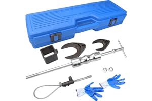 Dimeani CV Axle Removal Tool, CV Axle Puller Tool Set, Heavy Duty CV Front Wheel Drive Axle Removal Tool Set with Outer CV Joint Adapter 5/8"-18 Slide Hammer Puller Set Kit, 63mm 48mm CV Joint Fork