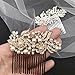 Missgrace Bridal Rhinestone Flower Hair Comb Vintage Women Headpeice Wedding Hair Accessories