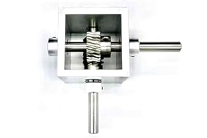 MEFAPE 5:1 Right Angle Worm Gearbox, 8 mm Shaft 90 Degree Gearbox, Drive Steering Gear Reducer, 20T Reduction Gearbox, Simple Mechanical DIY Module