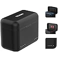 TELESIN Battery Charger for Insta360 X4 Accessories with Micro SD Card Slots and USB Type C Cable, 2-Channel Quick Battery Charging Storage Station, Fast Charge Up to 100% in 65 Minutes PD3.0