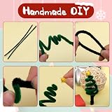 SUVSOON 100 Pcs Green Pipe Cleaners 6mm x 12" Chenille Stem Craft Set view 5