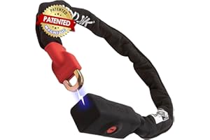 Seatylock Viking Bike Chain Lock with Key - Magnetic Patented Sold Secure Gold Rated - Heavy Duty Anti Theft - Smart Ultra Security Bicycle Lock (43.3 Inch, Heavy Duty Gold Rated)