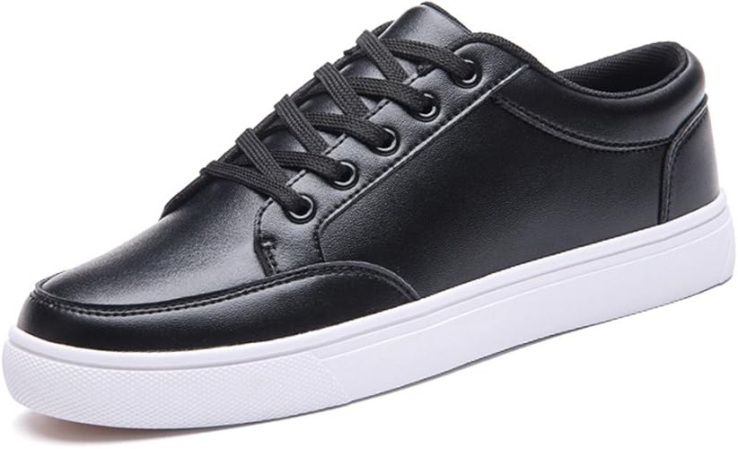 Amazon イノヤ 夏 メンズシューズ メンズ カジュアルシューズ スニーカー スポーツ 白の靴 スケートボードシューズ 欧米風 白の靴 フラット カジュアル靴 ローカット レースアップシューズ 黒 白色 レースアップシューズ