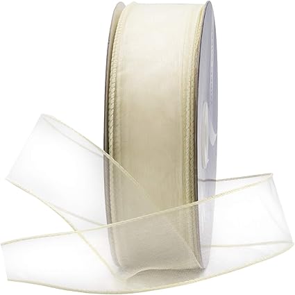 White organza ribbon Clearance