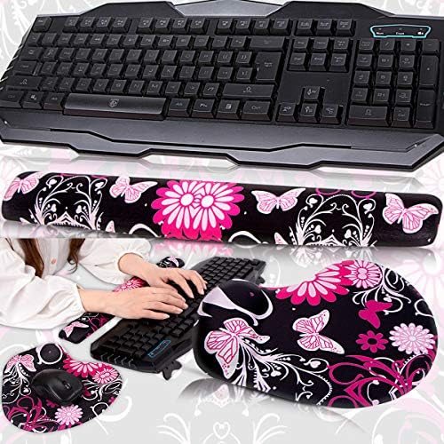 Shidan KE1 Memory Foam Non Slip Mouse Pad Wrist Rest for Office, Computer, Laptop & Mac - Durable & Comfortable & Lightweight for Easy Typing & Pain Relief-Ergonomic Support